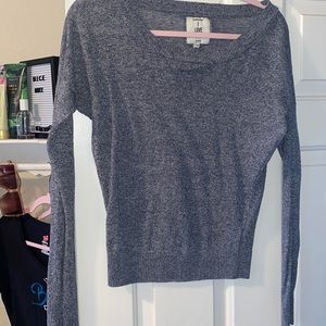 Long sleeve navy and white sweater